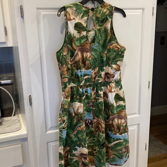 Retrolicious Jurassic Park Dinosaur Land Before Time Sleeveless Pocket Dress XL - Picture 7 of 13